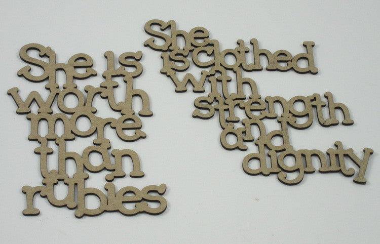 Proverbs 31 Woman Chipboard Medium
