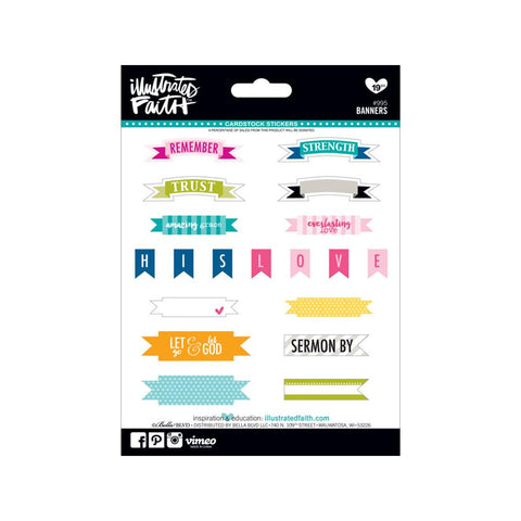 Illustrated Faith Banners Stickers