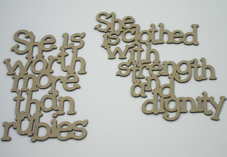 Proverbs 31 Woman Chipboard Large