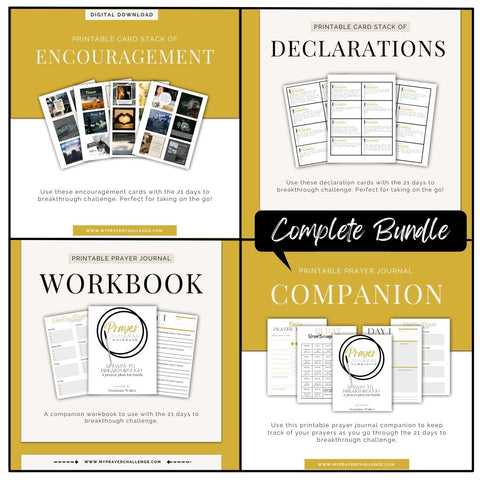 21 Days to Breakthrough Printable Complete Add On Bundle