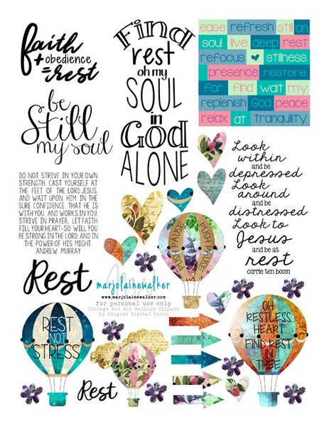 Rest in Him Bible Journaling Printable